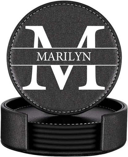 XINYIMAI Custom Leather Coasters Set of 6 by XINYIMAI