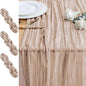 Cheesecloth Table Runner 10FT 3Pcs Nude Pink Boho Gauze Sheer Table Runners | by Xiomot