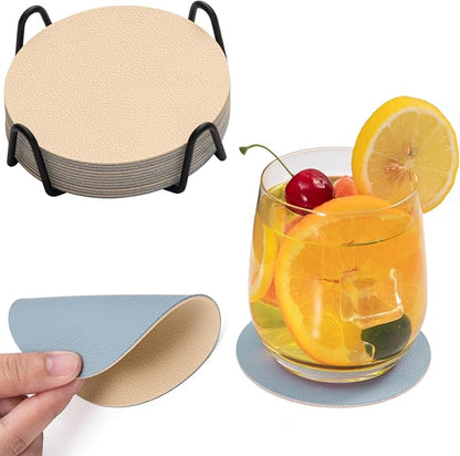 Faux Leather Drink Coasters by Chitomars