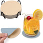 Faux Leather Drink Coasters by Chitomars