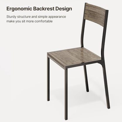 Gizoon Dining Table Set for 6 with Chairs, 7-Piece Kitchen Table Set for Small Space, Apartment, Kitchen, Dining Room, Space-Saving