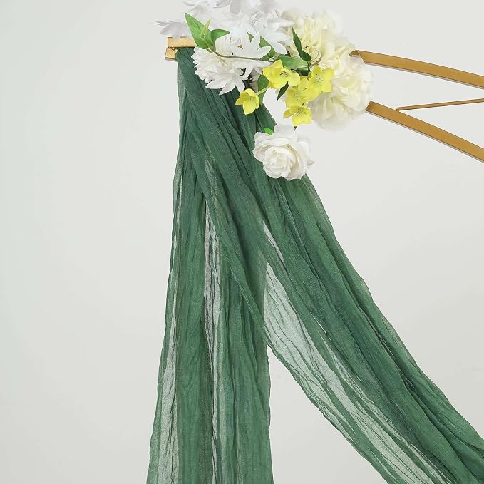 Efavormart 20ft Olive Green Gauze Cheesecloth Wedding Arch Drapery Fabric - Image 9