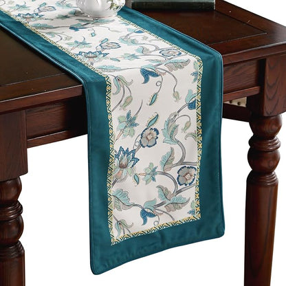 Patdrea Designer French Floral Velvet Table Runner, Decorative Runner by patdrea