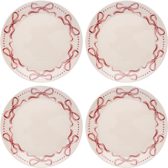 Karma, 8.75 inches Melamine Salad Plates Set of 4, Reusable Dishwasher Safe by KarmaGifts