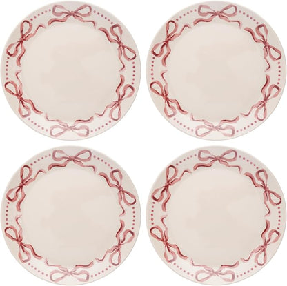 Karma, 8.75 inches Melamine Salad Plates Set of 4, Reusable Dishwasher Safe by KarmaGifts