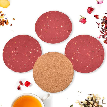 Red Glitter Texture Absorbent Coaster - Image 6