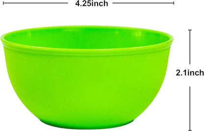 Youngever 9 Pack 10 Ounce Plastic Bowls, Kids Plastic Bowls - Image 3