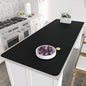 Warome Silicone Mat,78.7”x 23.6” Heat Resistant Mats for Countertop,Extra Large Countertop Protector Mat, Multi-functional Cuttable Kitchen Counter Mat, Silicone Mats for Kitchen Counter/Crafts -Black