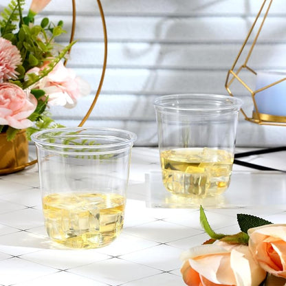 Ziliny Disposable Stemless Glasses 12oz Crystal Plastic Wine Glasses Clear - Image 5