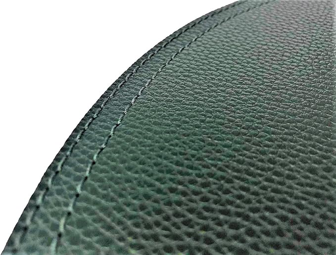 Set of 8 Faux Leather Round Placemats and Coasters, Disko Table Mats and Drink - Image 4