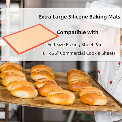 AMYONE Silicone Baking Mat for Full Size Sheet Pan, 18x26" Large | Food Grade - Image 6