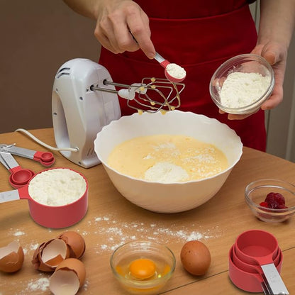 Measuring Cups & Spoons Set, Stackable Cups and Spoons | Nesting Measure Cups - Image 7