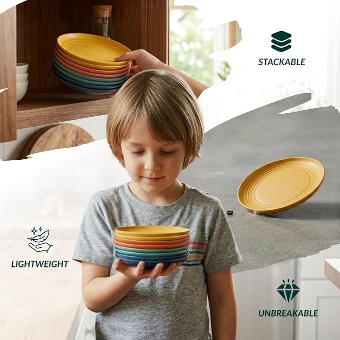 5.7 Inch Small Plates-Wheat Straw Mini Plate, Unbreakable Plate Set Ideal - Image 5