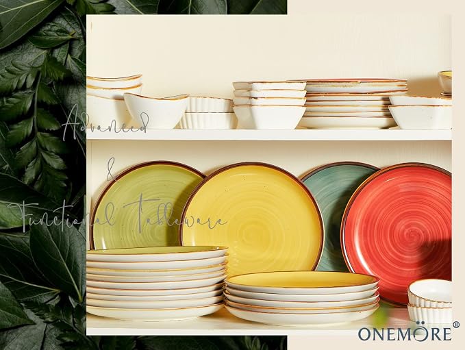 ONEMORE Porcelain Plates Set 10.5 inch Large Dinner Plates - Image 8