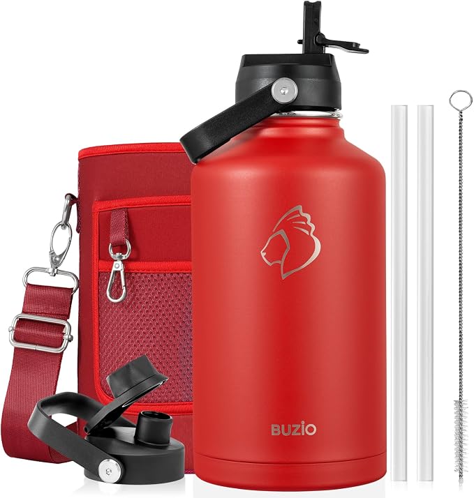 BUZIO 64 oz Insulated Stainless Steel Water Bottle by BUZIO