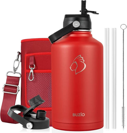 BUZIO 64 oz Insulated Stainless Steel Water Bottle by BUZIO