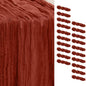 20 Pack Terracotta Christmas Cheesecloth Table Runner 35x120 Inch 10Ft Rustic by SuBleer