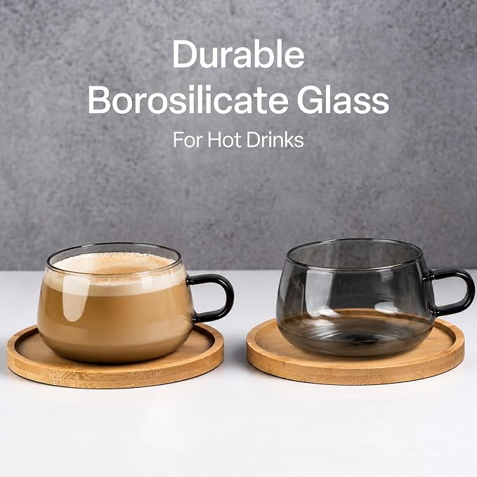 MIAMIO - Cappuccino Glasses/Tea Glasses Set - Olea | Borosilicate tea glasses - Image 4