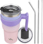 Konokyo 30 oz Tumbler with Handle and Straw, Insulated Travel Mug | Pastel by Konokyo