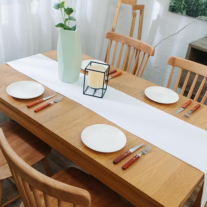 Dinning Table Runner Cloth 12 x 90 Inches Farmhouse Kitchen Coffee Burlap Table - Image 3