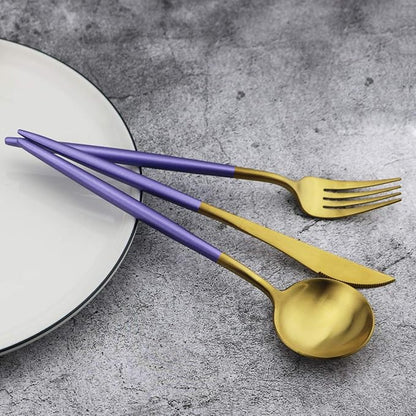 20-Piece 18/10 Stainless Steel Flatware Silverware, Luxury Dinnerware Set - Image 4