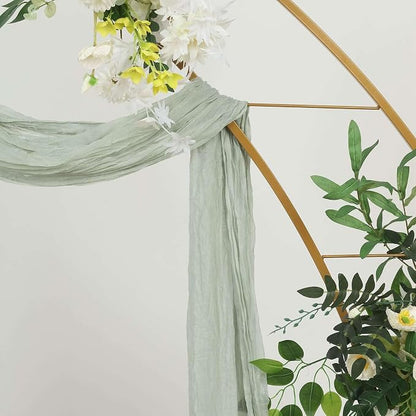 Efavormart 20ft Sage Green Gauze Cheesecloth Wedding Arch Drapery Fabric - Image 6