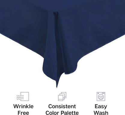 Gee Di Moda Rectangle Tablecloth - 60 x 102 Inch Charcoal Table Cloth for 6 Foot Rectangle Tables - Heavy Duty Washable Fabric - for Holiday Party, Dinner, Weddings, Baby Shower & Events