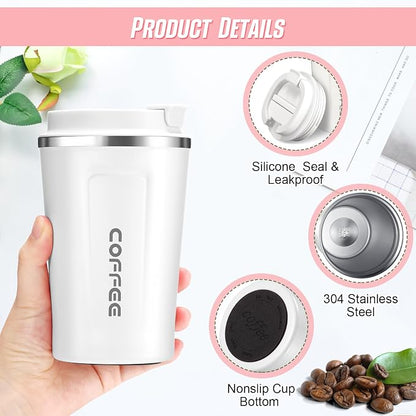 Sieral 4 Pcs 13 oz Travel Coffee Mug Insulated Reusable Coffee Cups - Image 3