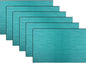 PIGCHCY Placemats,Washable Durable Vinyl Woven Table Mats,Elegant Heat Resistant Placemats for Dining Table Set of 6 (18 x 12 inches, Turquoise)