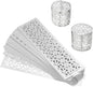 uxcell 150Pcs Napkin Rings Laser Cut Foil Paper, Napkin Holder Hollow Napkin Bands for Weddings Party Serviette Table Decoration Restaurant (Reflective Silver Tone, 6.7 x 2)