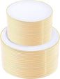 KIRE 200PCS Gold Plastic Plates by KIRE