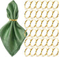 200 Pcs Gold Napkin Rings Bulk, Exquisite Round Napkin Ring Buckles, Suitable by YMGN