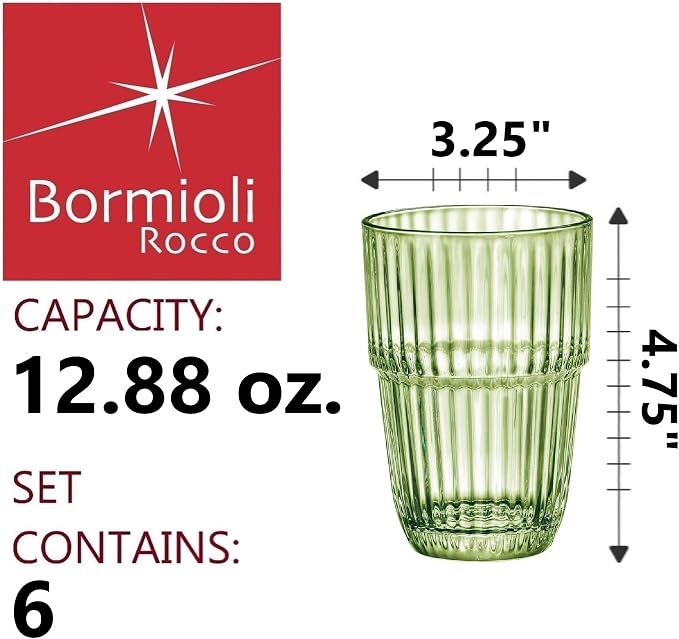 Bormioli Rocco Barshine 12.88 oz. Long Drink Stackable Tempered Drinking Glasses - Image 2