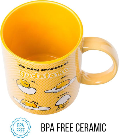 Silver Buffalo Sanrio The Many Emotions of Gudetama Lazy Egg Ceramic Mug - Image 7