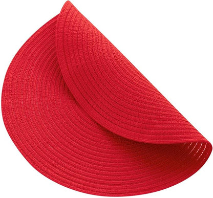 SHACOS 15 inch Round Placemats Set of 6 Braided Non Slip Washable Place Mats - Image 9
