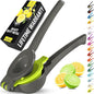 Zulay Kitchen Metal 2-in-1 Lemon Squeezer - Sturdy Max Extraction Hand Juicer Lemon Squeezer Gets Every Last Drop - Easy to Clean Manual Citrus Juicer - Easy-Use Lemon Juicer Squeezer - Gray/Lime