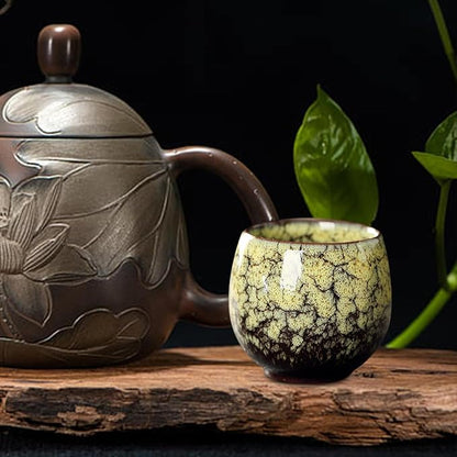 2X Ceramic Mug Chinese Kung Fu Coffee Cup Infuser Teacup Handmade Handleless - Image 6