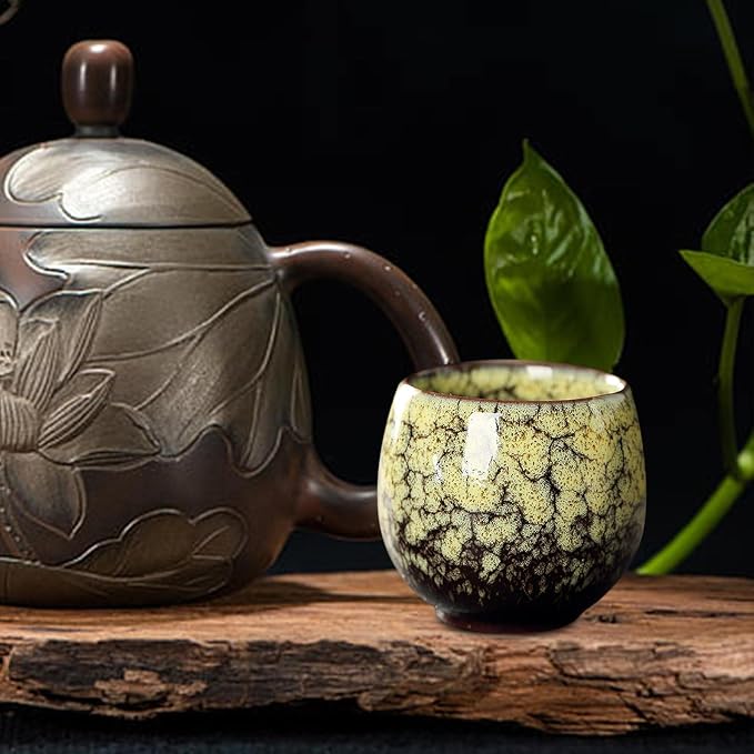 2X Ceramic Mug Tea Set Cups Chinese Cup Coffee Cup Handmade Handleless Ceramics - Image 6