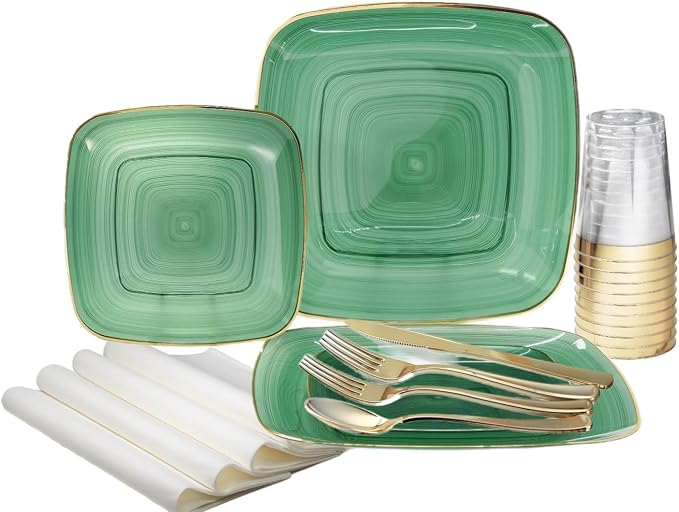 " OCCASIONS " 960pcs set-Wedding Party Disposable Plastic Plate Set -120 x 10'' by OCCASIONSFINESTPLASTICTABLEWARE