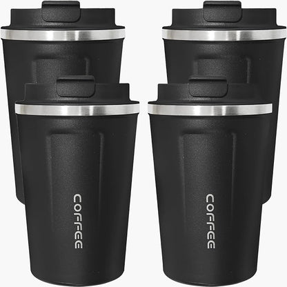 4 Pack Travel Coffee Mug 12oz Insulated Coffee Cup by Unknown