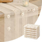 Artoid Mode Flower Pearl Champagne Gauze Table Runner 10FT 6PC, Seasonal Sheer by ArtoidMode