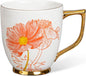 Ceramic Floral Coffee Mug, 15 oz | Tea Cup by Asmwo
