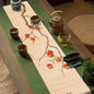 Asian Style Bamboo Table Runner, Ancient Chinese Paintings Zen Table Mat by Unknown