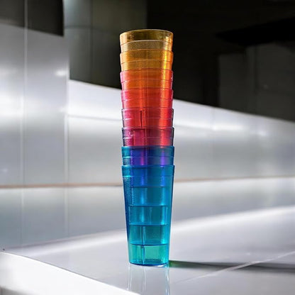 Oojami Set of 24 Plastic Tumblers, 20-Ounce Reusable Cups, BPA-Free & - Image 8