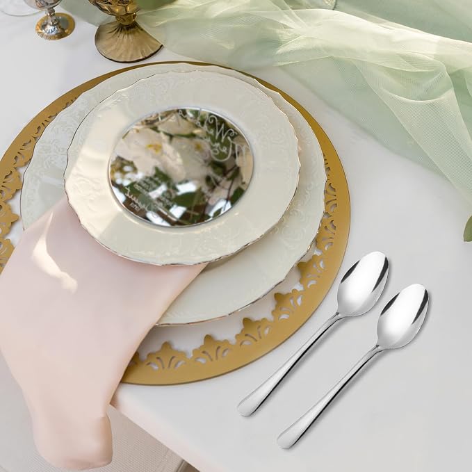 Windsor 96-Piece Set Stainless Steel Teaspoons, Tea Spoons | 5.9-Inch Food - Image 8