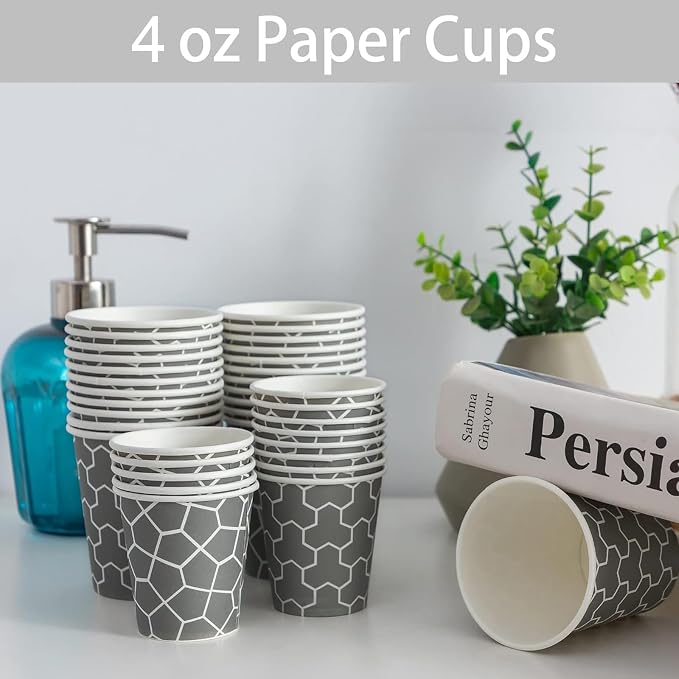 600 Pack 4 oz Paper Cups, Leak-Free Disposable Espresso Cups | Food-Safe Paper - Image 5