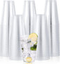 JOLLY CHEF 14 oz Clear Plastic Cups, 100 Pack Heavy-duty Party Glasses, Disposable plastic cups for wedding Cocktails Tumblers, Ideal for Halloween,Christmas, Thanksgiving Parties