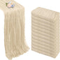 12 Pack Beige Cheesecloth Table Runner 10ft Boho Gauze Fabric Cheese Cloth by Pepmily