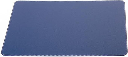 Nikalaz Set of Blue Placemats and Coasters, 4 Table Mats and 4 Coasters, Recycled Leather, Place Mats 18'' x 13'' and Coasters 3.9'' x 3.9''