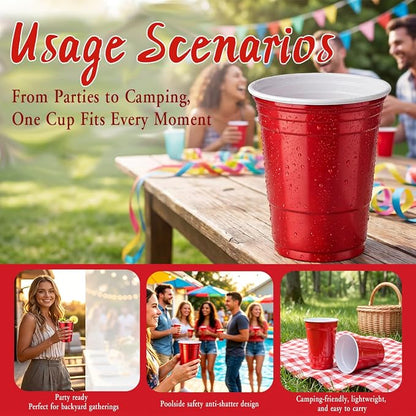 40 Pack 20 oz Aluminum Party Cups, Metal Cups Reusable Aluminum Drinking Cups - Image 6